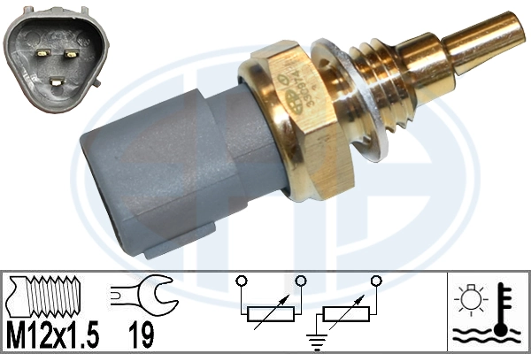 Sensor de temperatura do fluido de esfriamento (de ativação de ventilador do radiador) Toyota Corolla E11