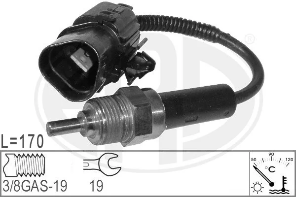 Sensor de temperatura do fluido de esfriamento (de ativação de ventilador do radiador) Hyundai Elantra 3 XD