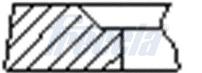 FR10500900 Freccia Поршневые кольца на 1 цилиндр, STD