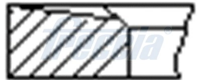 FR10380400 Freccia Поршневые кольца на 1 цилиндр, STD