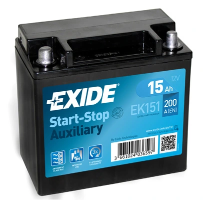EK151 EXIDE Batería original y equivalente