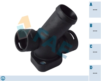 Flange do sistema de esfriamento (união em T) Volkswagen LT 2DB, 2DE, 2DK