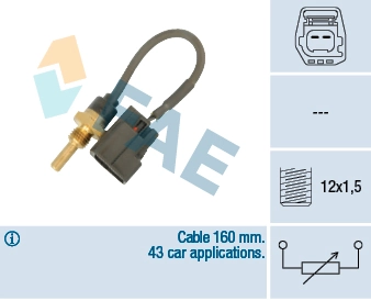 Sensor de temperatura do fluido de esfriamento Volvo V70 1 LV