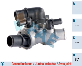 Caixa do termostato Fiat Fiorino 146 Uno