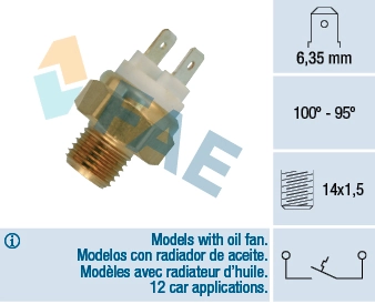 Купить TS288 Standard Датчик включения вентилятора радиатора 