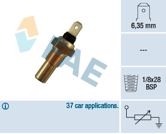 Sensor de temperatura do fluido de esfriamento Suzuki Alto 2 EC
