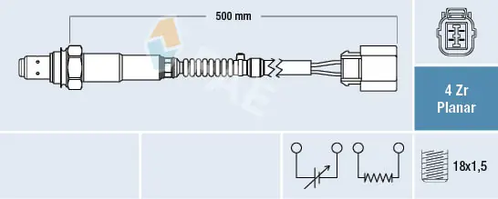 Лямбдазонд, датчик кислорода до катализатора Bosch 258005184 цена, от 54.21 USD