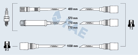 Fios de alta voltagem, kit Opel Omega 16, 17, 19
