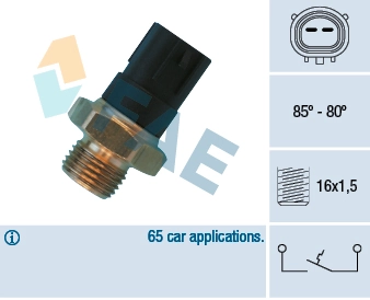 Sensor de temperatura do fluido de esfriamento (de ativação de ventilador do radiador) Mitsubishi Galant 6 E3A