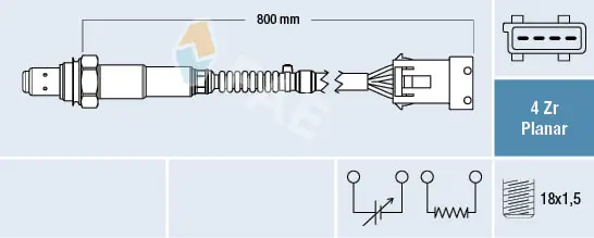 Лямбдазонд, датчик кислорода до катализатора Bosch 258006199 цена, от 64.75 USD