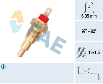 Sensor de temperatura do fluido de esfriamento (de ativação de ventilador do radiador) Mazda 626 2 GC