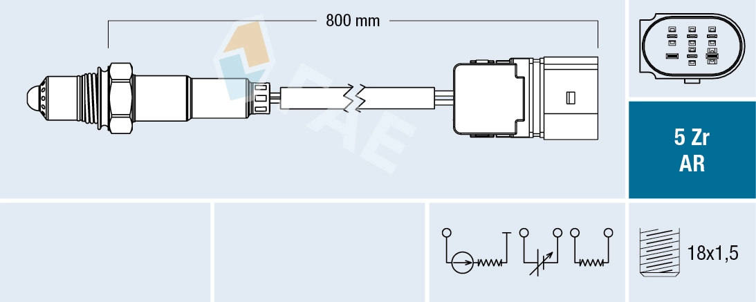 258007326 Bosch Лямбда зонд до катализатора, левый