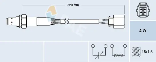 258005184 Bosch Лямбда-зонд, датчик кислорода до катализатора