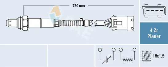Sonda lambda, sensor de oxigênio Volvo V70 1 LV