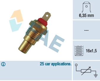 Sensor de temperatura do fluido de esfriamento Toyota Tercel AL25