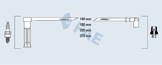 Fios de alta voltagem, kit para Ford Fiesta Mk4 JAS, JBS