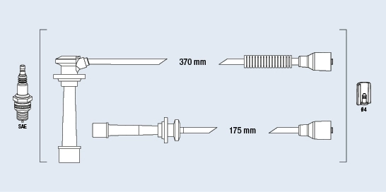 Fios de alta voltagem, kit KIA Sportage 1 K00