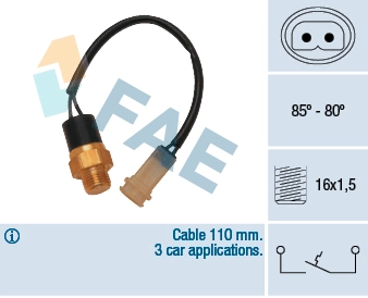 Sensor de temperatura do fluido de esfriamento (de ativação de ventilador do radiador) Mitsubishi Colt 4 CAA