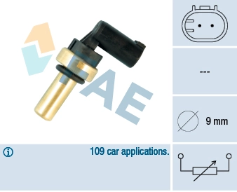 Sensor de temperatura do fluido de esfriamento Chevrolet Aveo 3 T300