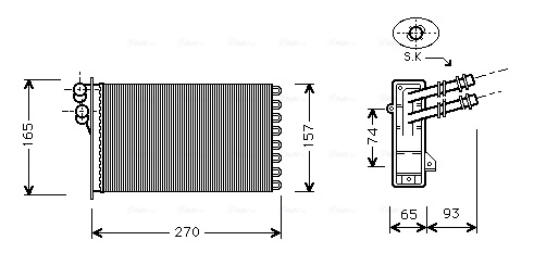Radiador de forno (de aquecedor) Skoda Octavia 1U5