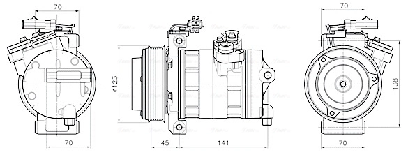 Купить 55111401AF Chrysler Компрессор климатической установки