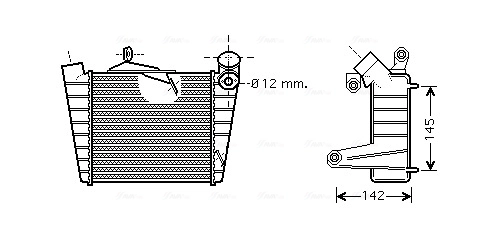 Radiador de intercooler Volkswagen Polo 4 9N, 9A