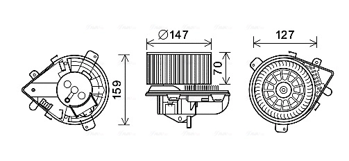 Motor de ventilador de forno (de aquecedor de salão) Peugeot Expert 224