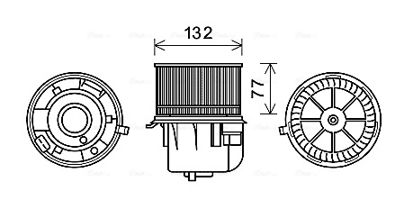 Motor de ventilador de forno (de aquecedor de salão) Ford Transit 6 V347/8
