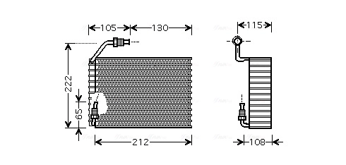 Vaporizador de aparelho de ar condicionado Citroen Jumper 244
