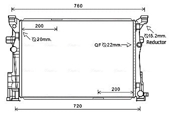 Radiador de esfriamento de motor Mercedes A W176