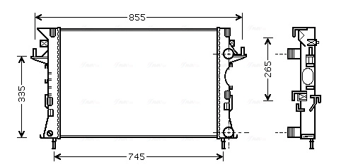 Radiador de esfriamento de motor Renault Espace 4 JK0
