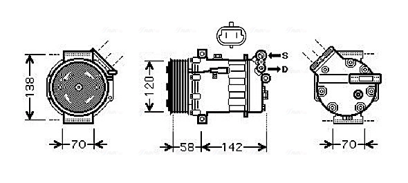 Compressor de aparelho de ar condicionado Opel Vectra
