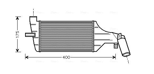Radiador de intercooler Opel Astra F48, F08