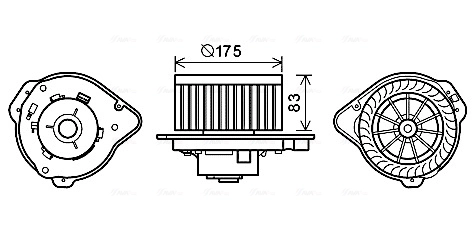 Motor de ventilador de forno (de aquecedor de salão) Volvo V70 1 LV