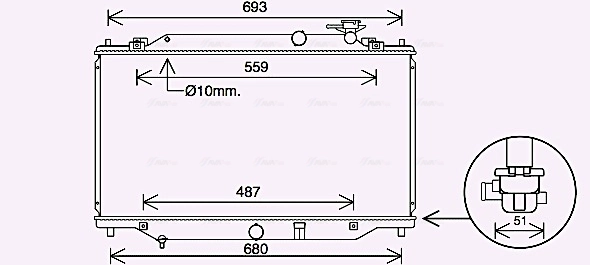 Купить 45D1081 Polcar Радиатор водяной