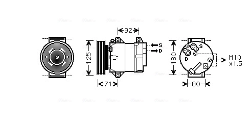 Compressor de aparelho de ar condicionado Nissan Almera 2 N16