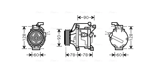 Compressor de aparelho de ar condicionado Toyota Corolla E12U