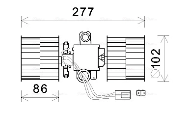 Motor de ventilador de forno (de aquecedor de salão) Skoda Felicia 1 791, 6U1
