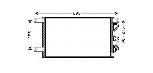 Radiador de aparelho de ar condicionado Mitsubishi Montero K8, K9