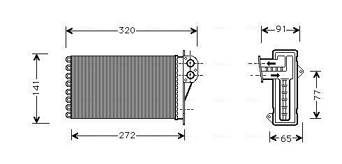 Радиатор печки BR436 Magneti Marelli