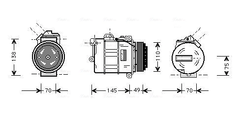 Compressor de aparelho de ar condicionado BMW X5 E53