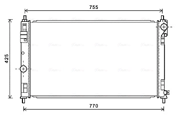 Radiador de esfriamento de motor Dodge Caliber PM