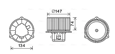 Motor de ventilador de forno (de aquecedor de salão) Hyundai Sonata 4 EU4