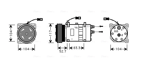 Compressor de aparelho de ar condicionado Fiat Ducato 2 230