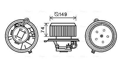 Motor de ventilador de forno (de aquecedor de salão) Alfa Romeo 156 932