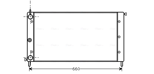 Radiador de esfriamento de motor 7691274 Fiat/Alfa/Lancia