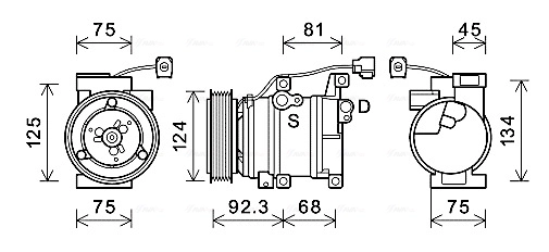 Compressor de aparelho de ar condicionado Mazda CX-7 ER