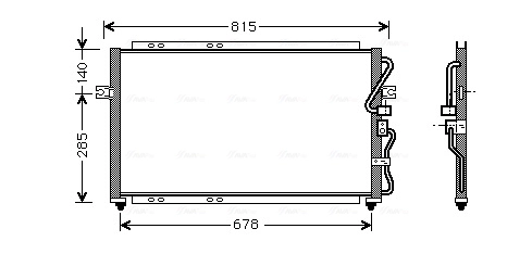 Radiador de aparelho de ar condicionado KIA Carnival 2 GQ