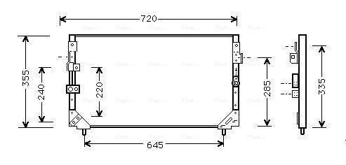 Купить Радиатор кондиционера Тойота Ленд Крузер 80 J8