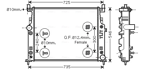 Radiador refrigeración del motor MSA2436 AVA
